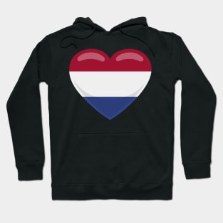 Nederlands Flag Heart Hoodie